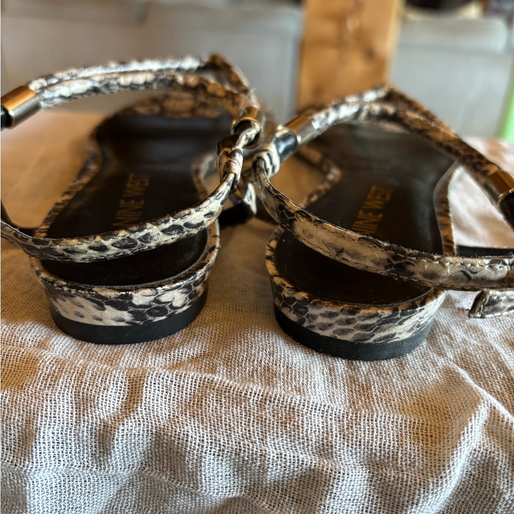 NINE WEST ANKLE STRAP SNAKE SKIN SANDALS.‎ Size 6.5 - Picture 3 of 5